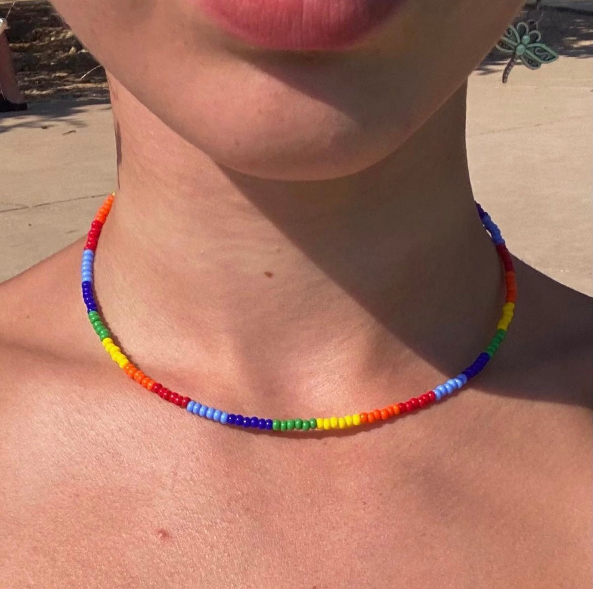 Rainbow Necklace & Anklet Set